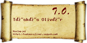 Tüskés Olivér névjegykártya