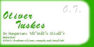 oliver tuskes business card